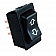 JR Products Slide Out Momentary Switch - 4 Pin Terminal Black - 12395