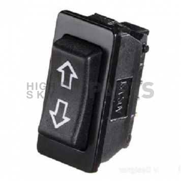 RV Designer Slide Out Rocker Switch - 5 Pin With Plate - Black - S125-3