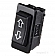 RV Designer Slide Out Rocker Switch - 5 Pin With Plate - Black - S125