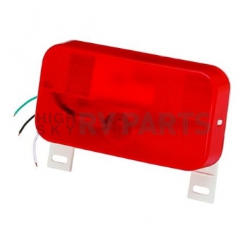 Bargman Trailer Stop/ Tail/ Turn Light Incandescent Red with License Light And Bracket-4