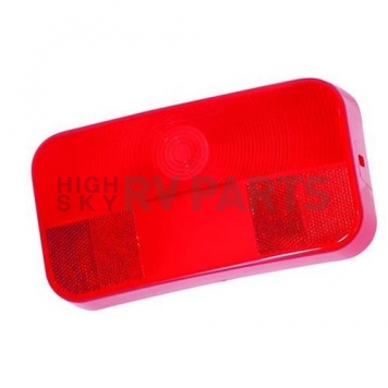 Bargman Trailer Light Lens Red Rectangular with License Bracket-4