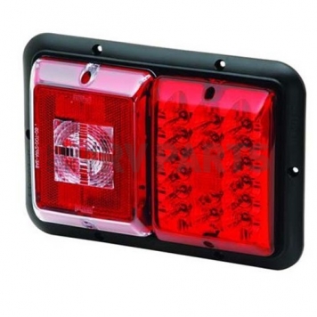 Bargman Trailer Stop/ Tail/ Turn Light Red LED/ Incandescent Bulb Rectangular-7