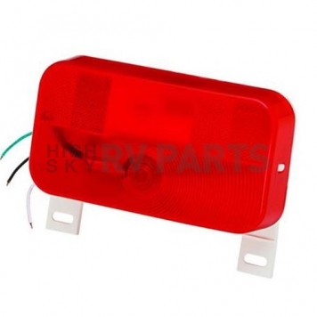 Bargman Trailer Stop/ Tail/ License/ Turn Light with Red Lens Rectangular-4