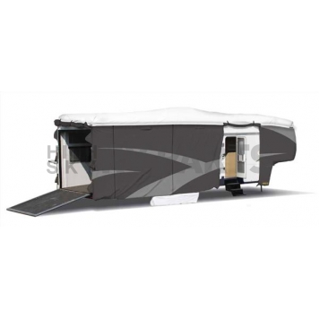 ADCO - Fifth Wheel Trailer Cover, Gray/White 26' - 28' Length Trailers 34853