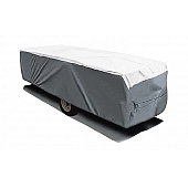 Adco Tyvek RV Cover for 8 foot Folding/ Pop Up Trailers - Gray with White Top Polypropylene - 22890