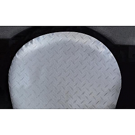 Adco Spare Tire Cover  Silver Vinyl - 3755