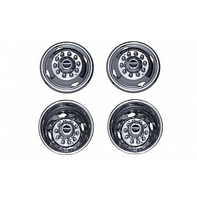 Pacific Dualies Wheel Simulator - Stainless Steel Front And Rear - Set Of 4 - 32-1608