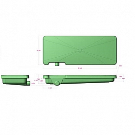 Alpha System RV Waste Holding Tank 44.5 Gallon - VB24637HLCD