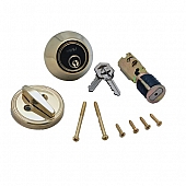 AP Products Entry Door Deadbolt Polished Brass with Keys