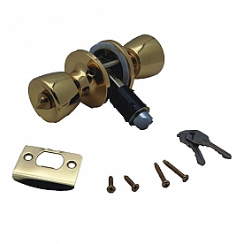 AP Products Entry Door Lock Keyed Entry Handle - Brass