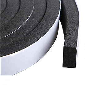 AP Products Multi Purpose Weather Stripping 1/2 inch Width x 5/16 inch (50' Roll) - Black 