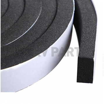 AP Products Multi Purpose Weather Stripping 1 inch Width x 5/32 inch (50' Roll) - Black