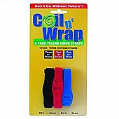 AP Products One-Wrap Buckle Straps Black red blue Velcro Multi pupose - Set of 6 - 006-7