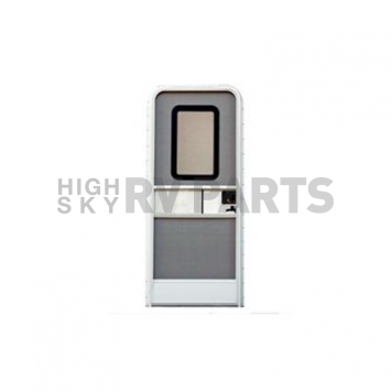 RV Entry Door 24 inchx 72 inch Polar White Fiber Glass Skin AP Products