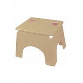 B&R Plastics E-Z FOLDZ Step Stool - 9 inch Beige 101-6BG