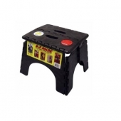 B&R Plastics E-Z FOLDZ Step Stool - 9 inch Black 101-6BK