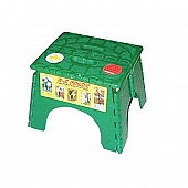 B&R Plastics E-Z FOLDZ Step Stool - 9 inch Forest Green 101-6FG