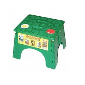 B&R Plastics E-Z FOLDZ Step Stool - 9 inch Forest Green 101-6FG