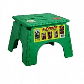 B&R Plastics E-Z FOLDZ Step Stool - 9 inch Green 101-6G