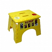 B&R Plastics E-Z FOLDZ Step Stool - 9 inch Yellow 101-6Y