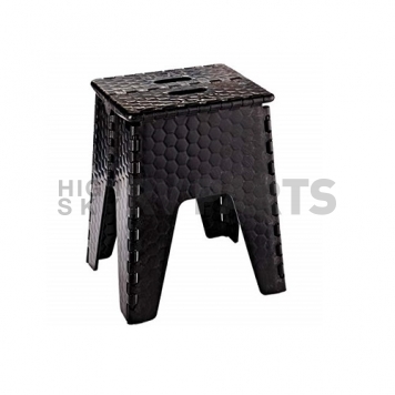 B&R Plastics Step Stool - Folding Neat Seat 15 inch Black 152-6BK