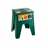B&R Plastics Step Stool - Folding Neat Seat 15 inch Green 152-6FG