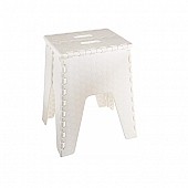 B&R Plastics Step Stool - Folding Neat Seat 15 inch White  152-6WH