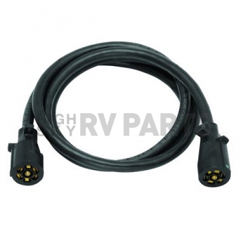 Bargman 7-Way RV Trailer Wiring Connector Adapter, 8 Feet Cable