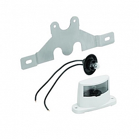 Bargman License Plate Light White ABS with Steel Bracket - 62 Series - 34-62-003