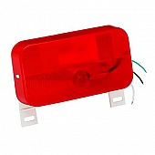 Bargman Trailer Stop/ Tail/ Turn Light Incandescent Red with License Light And Bracket