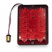 Bargman Trailer Stop/ Tail/ Turn Light LED Red Rectangular with Bulb Socket Plug
