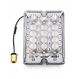Bargman Trailer Tail Light LED Clear Lens Rectangular with Bulb Socket Plug