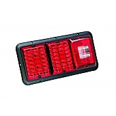 Bargman Trailer Triple Light Red LED/ Incandescent Bulb Rectangular