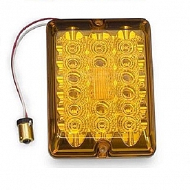 Bargman Trailer Turn Light LED Amber Rectangular with Bulb Socket Plug