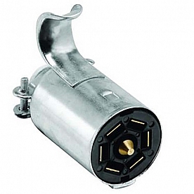 Bargman Trailer Wiring 7-Way Connector Metal - 54-57-007