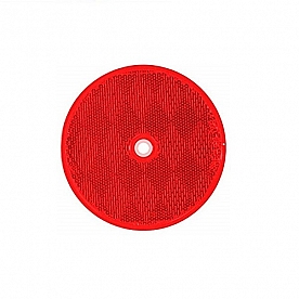 Bargman Reflector Round 3-3/16 Inch Diameter Red With Center Mounting Hole