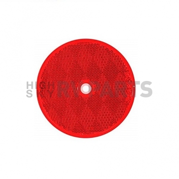 Bargman Reflector Round 3-3/16 Inch Diameter Red With Center Mounting Hole