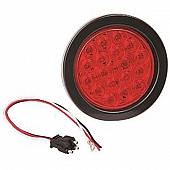 Bargman Stop/Tail/Turn Light LED Round with Red Lens 4 inch