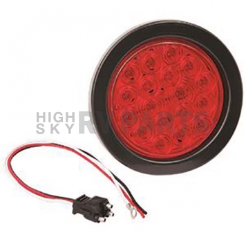Bargman Stop/Tail/Turn Light LED Round with Red Lens 4 inch