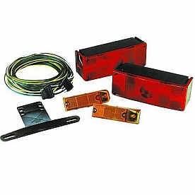 Bargman Trailer Light Tail/ Side Marker Light Red/ Amber Lens Rectangular