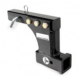 Blue Ox 2 inch Trailer Hitch Receiver Tube Adapter - 7 inch Drop/ Rise - 12 inch Length - BX88241