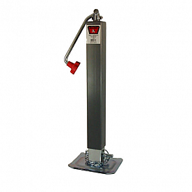 Bulldog Trailer Tongue Square Topwind Jack Gray - 5K / 8K Lift 190704 