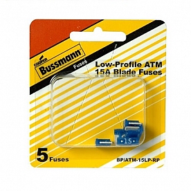 Bussman Fuse ATM 15 Amp Pack of 5 - BP/ATM-15LP-RP