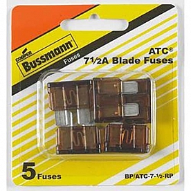 Bussman Fuse ATC 7.5 Amp Pack of 5 - BP/ATC-7-1/2-RP