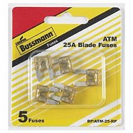 Bussman Fuse ATM 25 Amp Pack of 5 - BP/ATM-25-RP