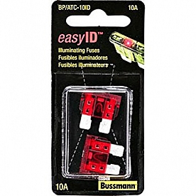 Bussman ATC Fuse Red Blade  10 Amp - Pack Of 2 