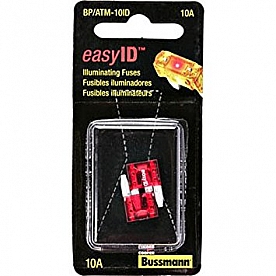 Bussman ATM Fuse Red Blade  10 Amp - Pack Of 2 