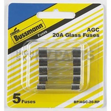 Bussman Fuse AGC Glass Tube 20 Amp Pack of 5 