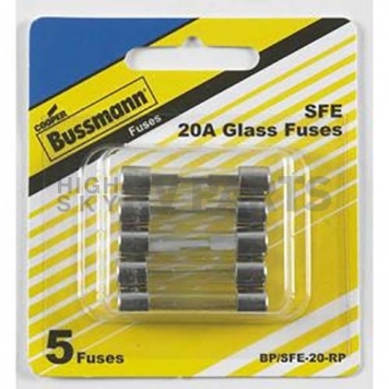 Bussman Fuse SFE Glass Tube 20 Amp Pack of 5 