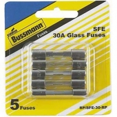 Bussman Fuse SFE Glass Tube 30 Amp Pack of 5 